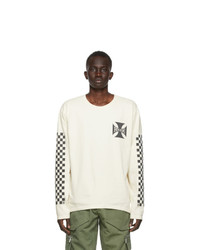Rhude Off White Classic Checkers Long Sleeve T Shirt