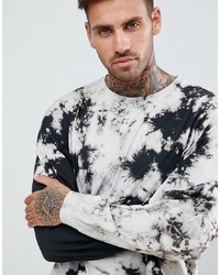 ASOS DESIGN Oversized Long Sleeve T Shirt With Bleach Wash