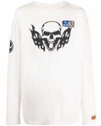 Heron Preston Skull Print Long Sleeve T Shirt