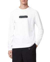 AllSaints Stamp Laminate Long Sleeve Graphic Tee