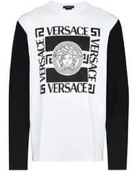 Versace Vers Logo Ls Tee Wht