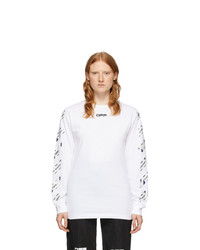 Off-White White Airport Long Sleeve T Shirt