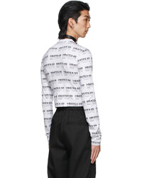 Hood by Air White All Over Print Crop Long Sleeve T Shirt