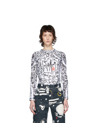 Charles Jeffrey Loverboy White And Black Scribble Sports T Shirt