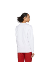 Burberry White Atherton Long Sleeve T Shirt