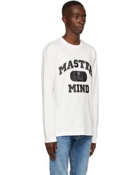 Mastermind Japan White College Long Sleeve T Shirt