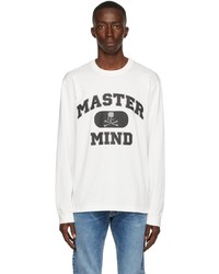 Mastermind Japan White College Long Sleeve T Shirt