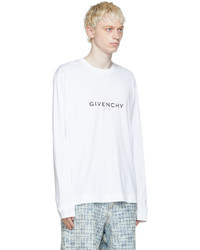 Givenchy White Cotton Long Sleeve T Shirt