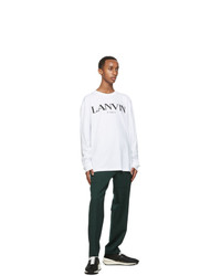 Lanvin White Logo Long Sleeve T Shirt