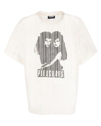 Pleasures Graphic Print Crochet T Shirt