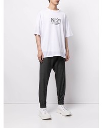 N°21 N21 Logo Print Mesh T Shirt