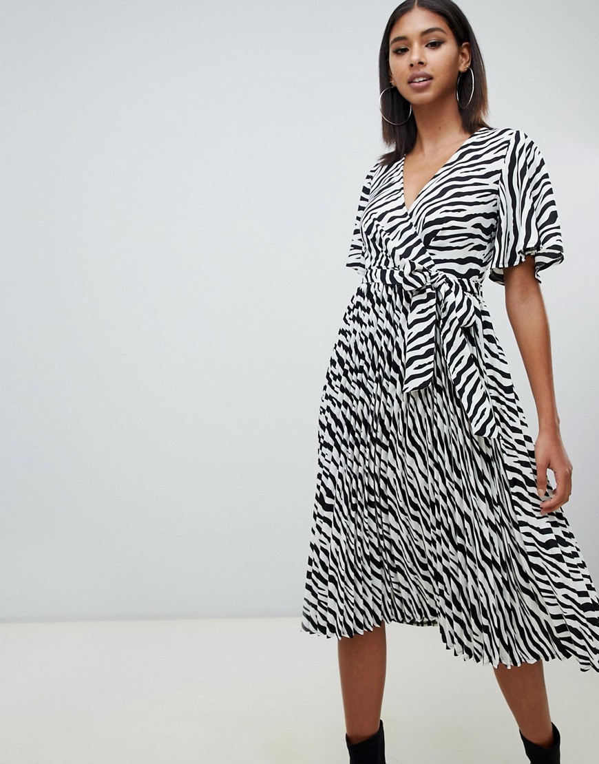 zebra midi dress