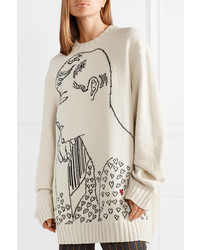 Calvin Klein 205W39nyc Andy Warhol Foundation Oversized Intarsia Wool Sweater