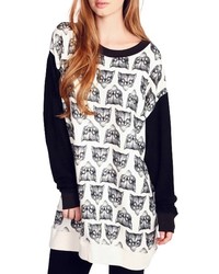 ChicNova Fox Print Pullover Sweatshirt