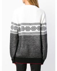 Z Zegna Contrast Geometric Pattern Sweater
