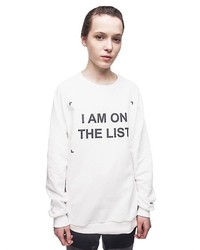 I Am On The List Cotton Sweatshirt