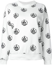 Petit Bateau Striped Logo Print Sweatshirt