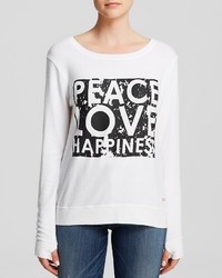 Peace Love World Sweatshirt Peace Love Happiness Comfy