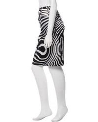 Roberto Cavalli Zebra Print Pencil Skirt