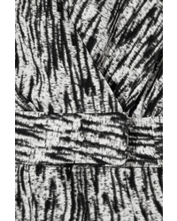 Halston Heritage Printed Stretch Silk Playsuit