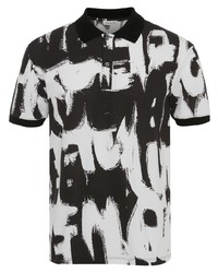 Alexander McQueen Graffiti Logo Print Polo Shirt