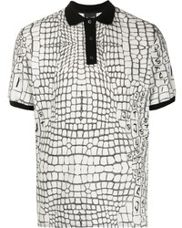 Just Cavalli Grid Print Polo Shirt