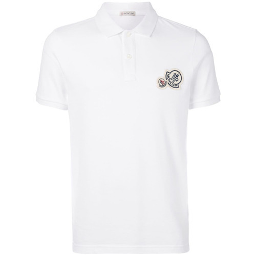 Moncler Logo Patch Polo Shirt, $197 | farfetch.com | Lookastic