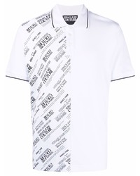VERSACE JEANS COUTURE Logo Pattern Panel Polo Shirt