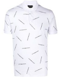 Emporio Armani Short Sleeved Logo Print Polo Shirt