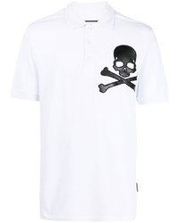 Philipp Plein Skull Patch Cotton Polo Shirt