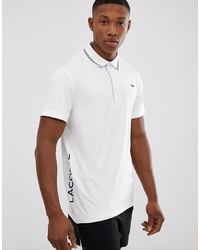 Lacoste Sport Twin Tipped Logo Polo In White