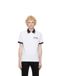 VERSACE JEANS COUTURE White And Black Logo Polo