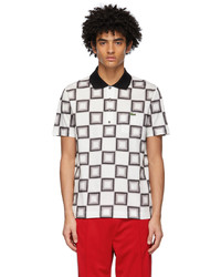 Lacoste White Grey Ricky Regal Edition Pattern Polo