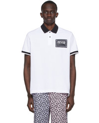 VERSACE JEANS COUTURE White Piece Number Polo