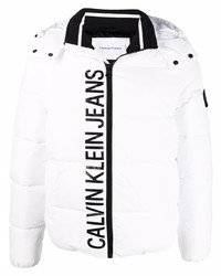 Calvin Klein Jeans Logo Print Padded Puffer Jacket