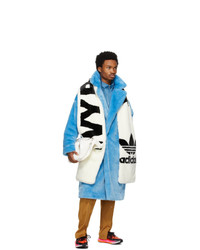 adidas x IVY PARK White And Black Faux Fur Scarf