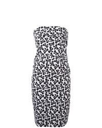 Yves Saint Laurent Vintage Bow Print Strapless Dress