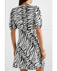 RIXO Zanita Zebra Print Mini Dress