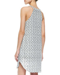 Splendid Zebra Print Dress With Shirttail Hem
