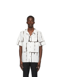 Valentino Black And White Square Drop Print Shirt