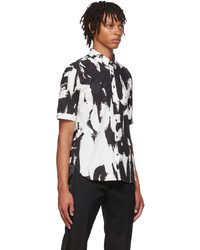 Alexander McQueen Black White Graffiti Shirt