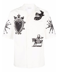 Alexander McQueen Illustration Style Print Shirt