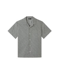 A.P.C. Lloyd Geo Print Short Sleeve Cotton Button Up Camp Shirt In Beige At Nordstrom