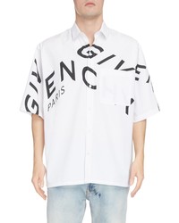 Givenchy Refracted Short Sleeve Button Up Shirt