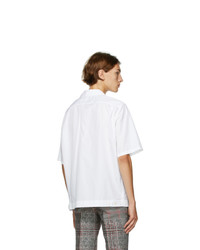 Alexander McQueen White And Black Floral Silhouettes Shirt