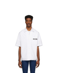 Moschino White Half Sleeve Logo Shirt