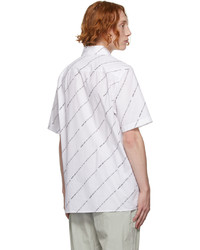 Helmut Lang White Logo Short Sleeve Shirt