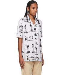 Brownstone White Printed Short Sleeve Shirt