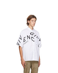 Givenchy White Refracted Logo Short Sleeve Shirt