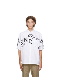 Givenchy White Refracted Logo Short Sleeve Shirt